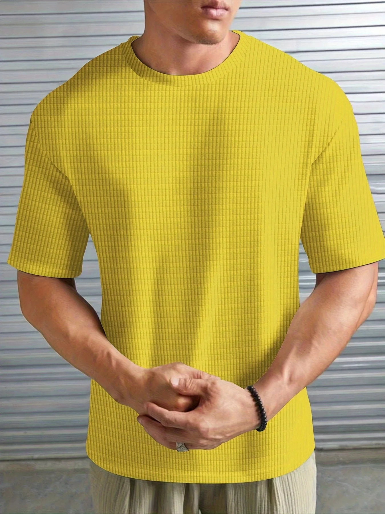 Summer o Collar T-Shirt Mens Fashion Breathable Half Sleeve Top Solid Color Thin casual Cool Quick dry Short Sleeve T-Shir 250319
