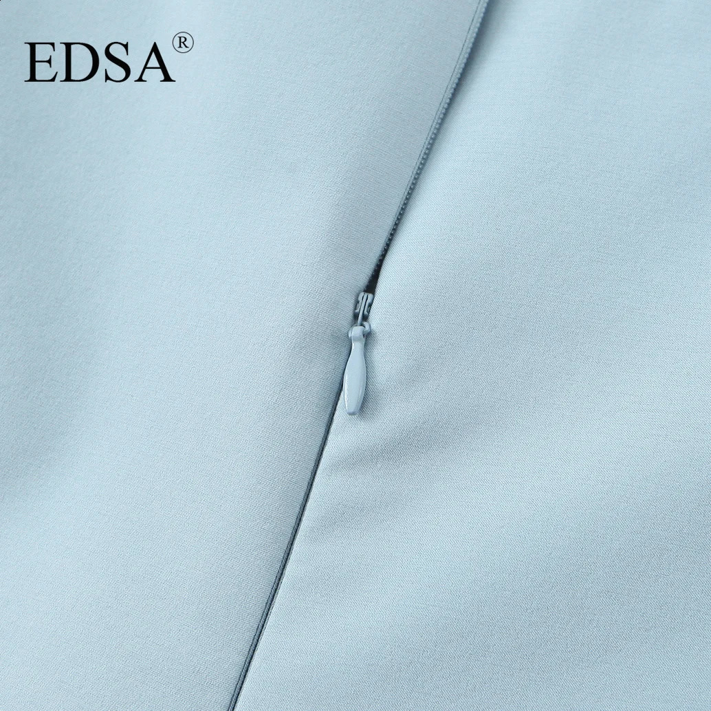 EDSA Woman Back Zipper Party Evening Dresses Women Elegant 3D Bow Decorate Sexy Sleeveless Backless Slim Mini Dress 250314