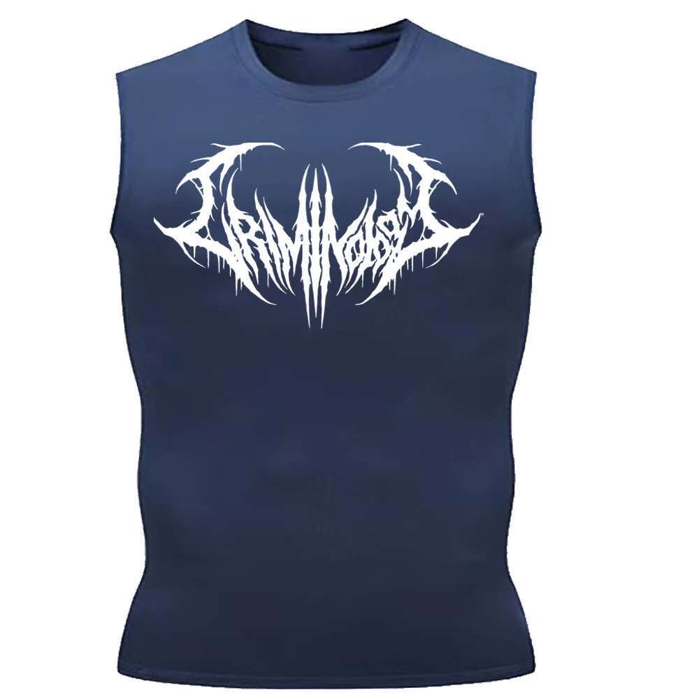 Men's compression vest, sports vest, training, running, athletics, sleeveless, bottom layer, quick drying, elastic