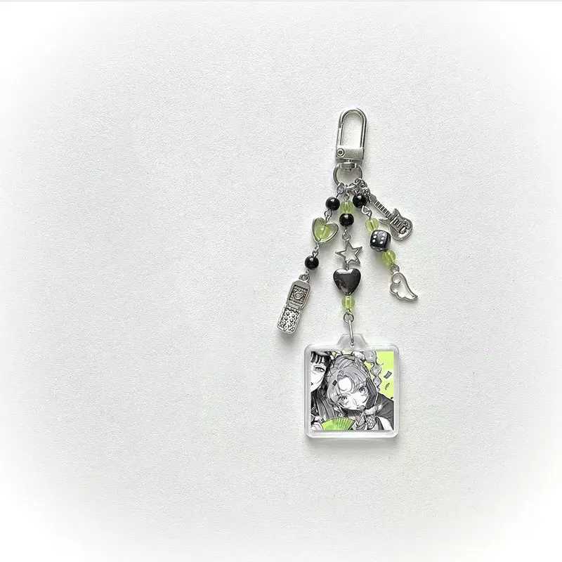 Matching tagswiiwagaa Keychains/ Phone Charms Y2K Dainty Aesthetic Simple Green Handmade Beaded Accessory Gifts for HerXJ250319