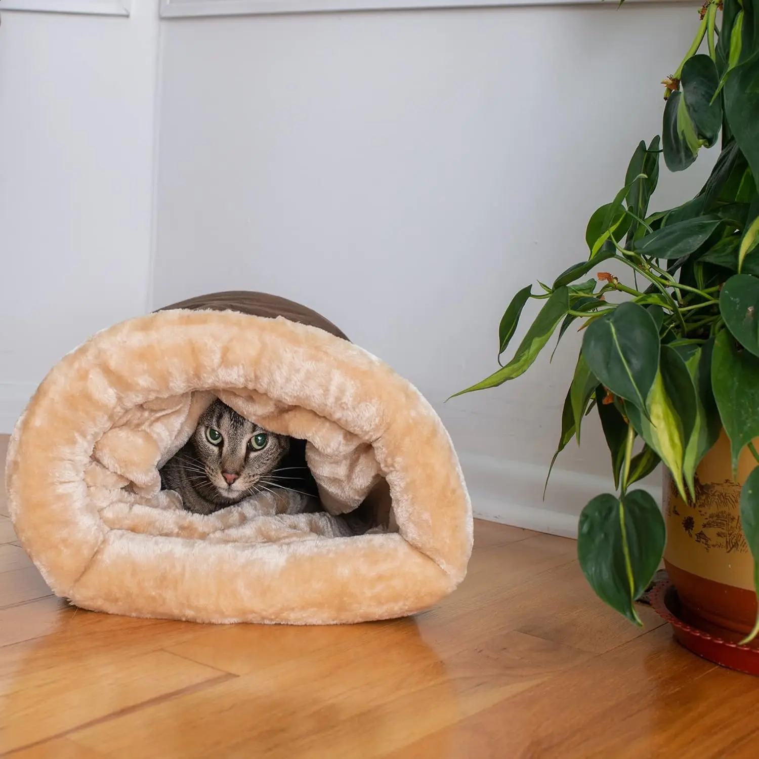 Autumn and winter cat sleeping bag semi enclosed nest warm small mediumsized pet that can be disassembled cleaned 250312