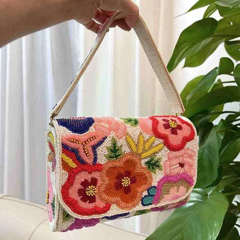 DOYUTIG Brand Indian's Handmade Bead Wer Tote Embroidery Beads Diagonal Handbag Vintage Party Single Shoulder Bag N021