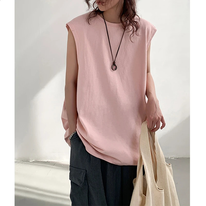 Summer Mens Fashion Casual Street Clothing Super Large Sleeveless T-shirt Youth Y2K Hip Hop Cotton Tank Top Sports Tank Top 250318