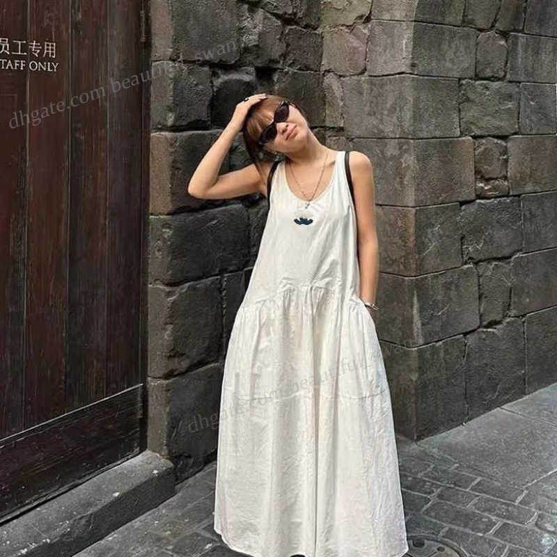 Basic & Casual Dresses Designer & Dresses Luxury dresses for woman vest white dress slimming sleeveless vacation new long skirt size womens clothing loose Summer YLWB