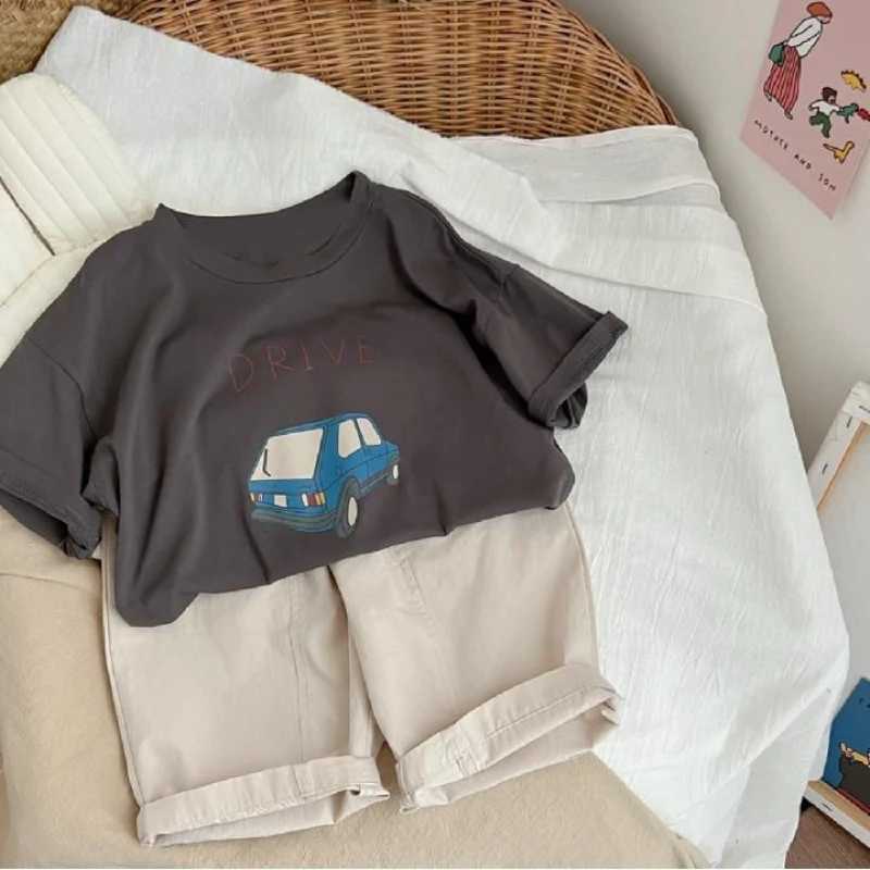 Childrens Simple T-shirt Solid Color Versatile Short Sleeve Top Suitable for Boys and Girls Summer New Baby Thin Cotton Bottom ShirtT250320