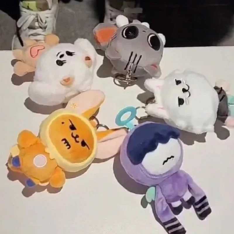 Kpop Dolls Cute Soobin Beomgyu PPULBATU Same Plush Keyrings Tutu Bar Two-Bar Doll Keychain Rings Plush Bag PendantXJ250319