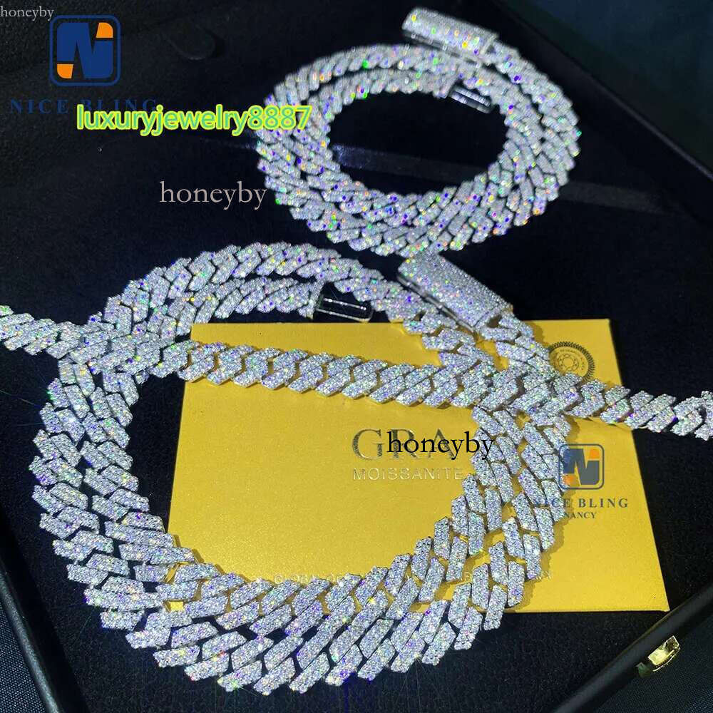 8mm 10mm hip hop necklace fashion style s vvs iced out jewelry moissanite dia cuban k chain