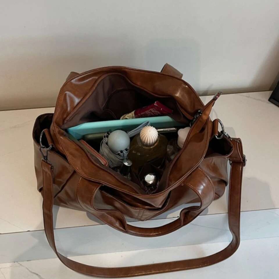 Two Front Pockets Handbags Designer Quality Pu Leather Shoulder Crossbody Hand Bags For Women Mom Casual Tote