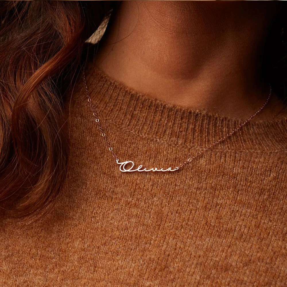 Customized Stainless Steel Initial Name Choker Necklace Custom Personalized Letter Pendant Necklace Jewelry Gifts Drop 250320