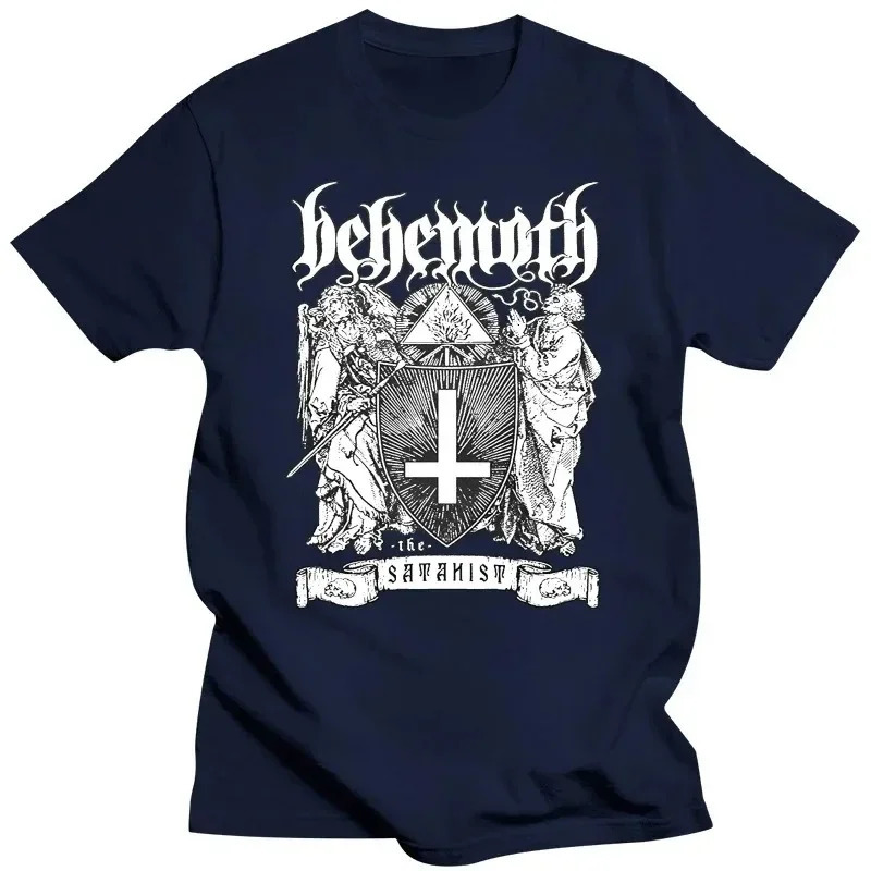 Behemoth Mens Short sleeved Black Fashion Oneck Tshirt Casual Street Clothing 250320