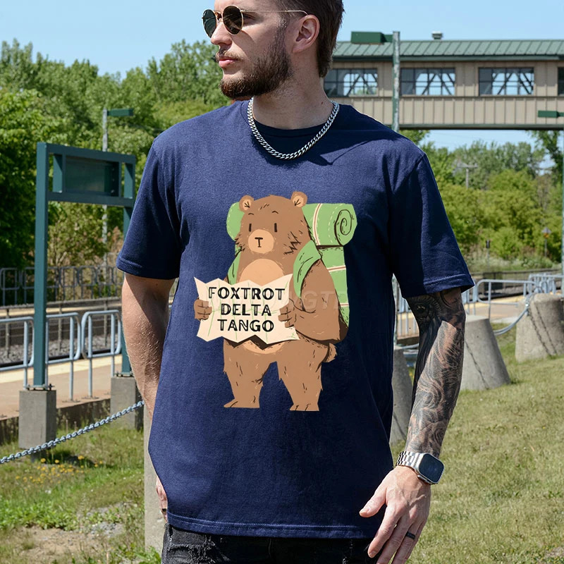 Fashionable Tshirt Fun Bear National Park Harajuku Street Clothing Resistance Shirt Mens Short sleeved 250320