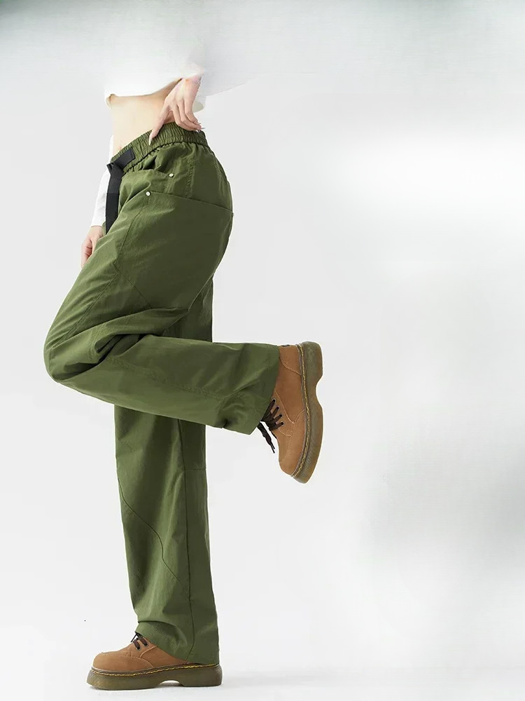 American Hete Assault Women's New Wide-Leg Overalls Outdoor Hiking Waterproof Mountaineering Pants