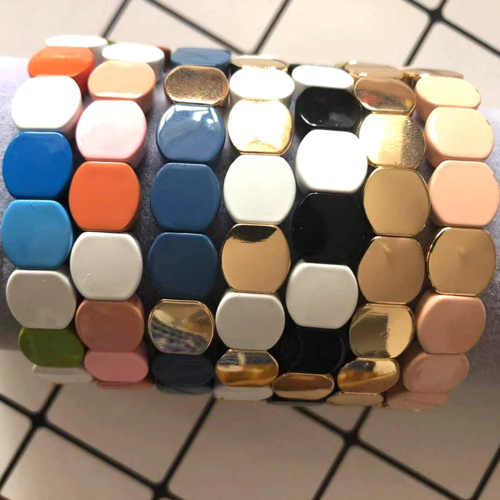 ZMZY Bohemian Geometric Womens Beaded Enamel Stretch Bracelet Femme Boho Pulseira Bransoletki Damskie Bracelet Jewelry Gift 250320