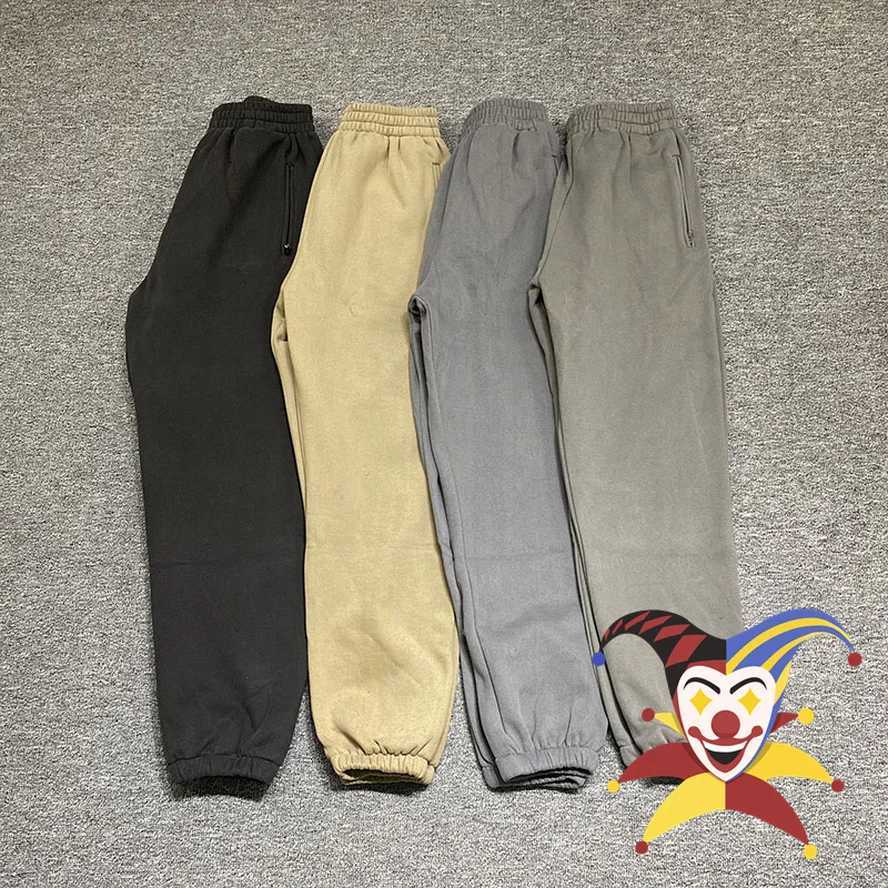 Men's Pants Solid Season 6 Sports Pants Mens and Womens Sports Pants Velvet Cotton Season Series Trouser Zipper Pocket Label J250318