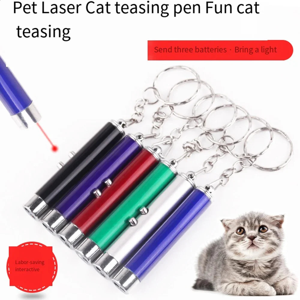 Mini cat toy laser pointer LED flash dog fun pet electronic device interactive 1 pack purple 250312