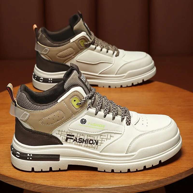 2025 new men's designer fashion top sports shoes, high-quality casual men's thick soled ankle boots, vulcanized shoes