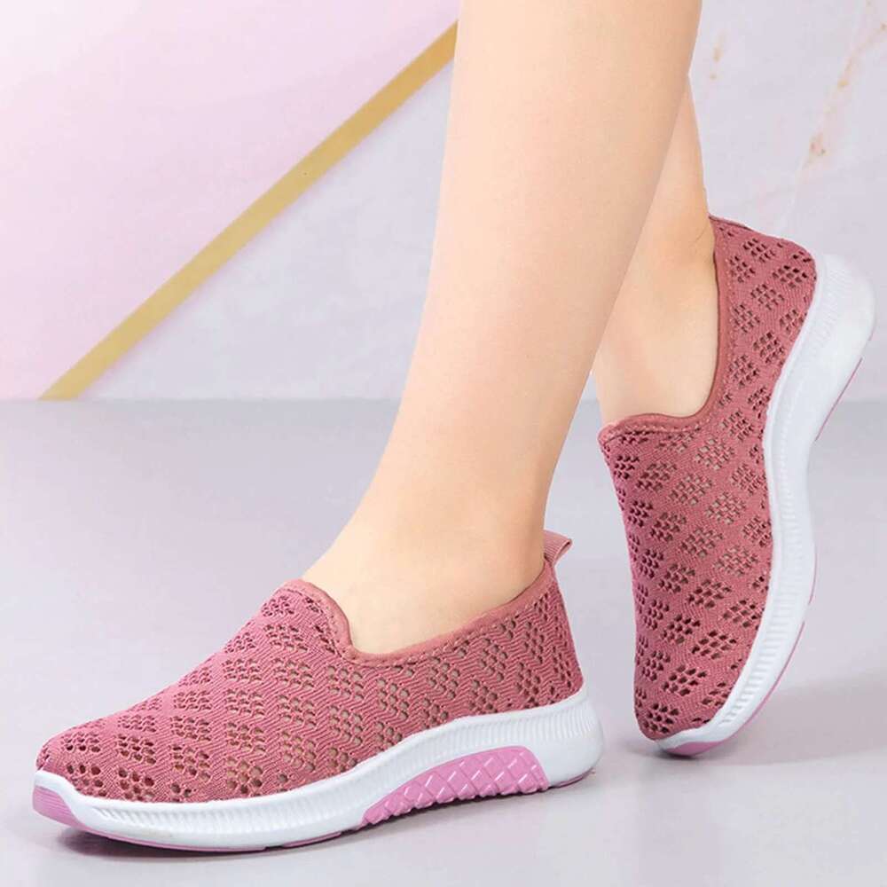 Comfy Flats Women Mesh Breathable Flat Casual Sneakers Women'S Loafers Shoes Summer 2024 Tenis