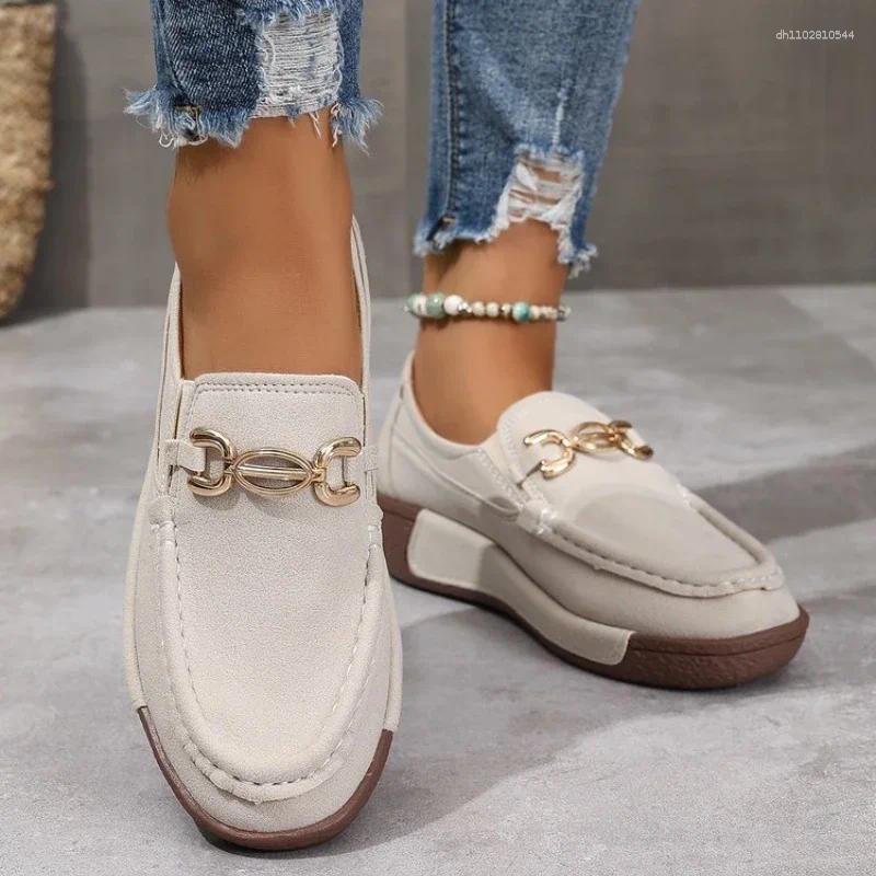 Casual Shoes Women Flat Plus Size 43 Genuine Leather Slipony Low Heels Chaussures Femme Ballet Flats Loafers
