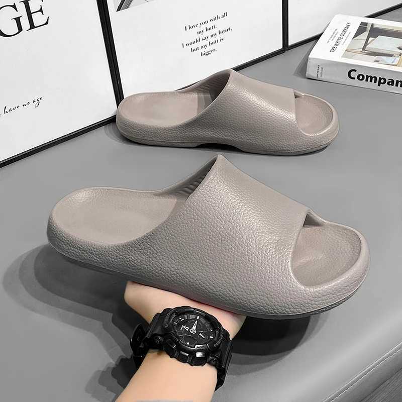 Mens soft bottom cloud slider thick platform indoor and outdoor beach sandals summer EVA N slider Y250320