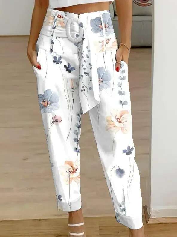 Women's En Solid Color Pocket Pants For Summer 2024