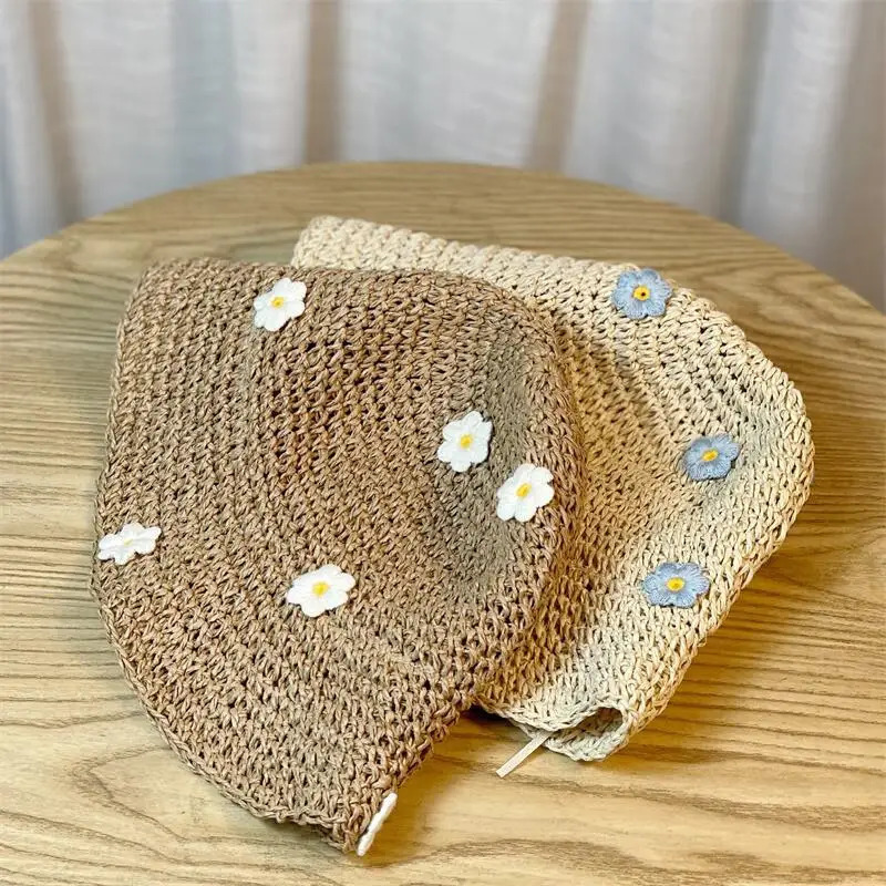 Bohemia Style Summer Sun Hat Women Big Head Beach Cap Holiday Sunshade Sunscreen Straw Hat 250320