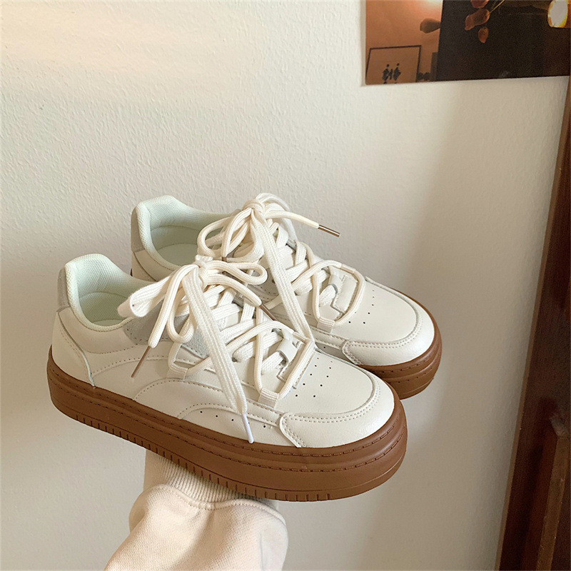 All kinds of thick soled small white shoes women's spring new niche increase sports leisure board shoes