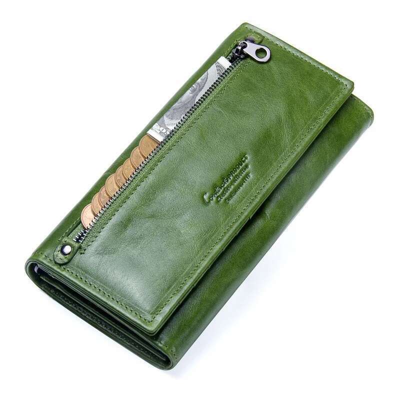 Unisex Man Genuine Leather Women Long Purse Female Clutches Money Wallets Brand Design Handbag For Cell Phone Card Holder Wallet
