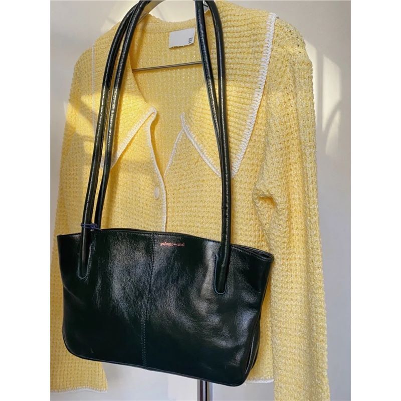 Paloma Wool Niche Spanish Palomarwool Tote Bag, With A Layered Oil Wax Cowhide Vintage Bag