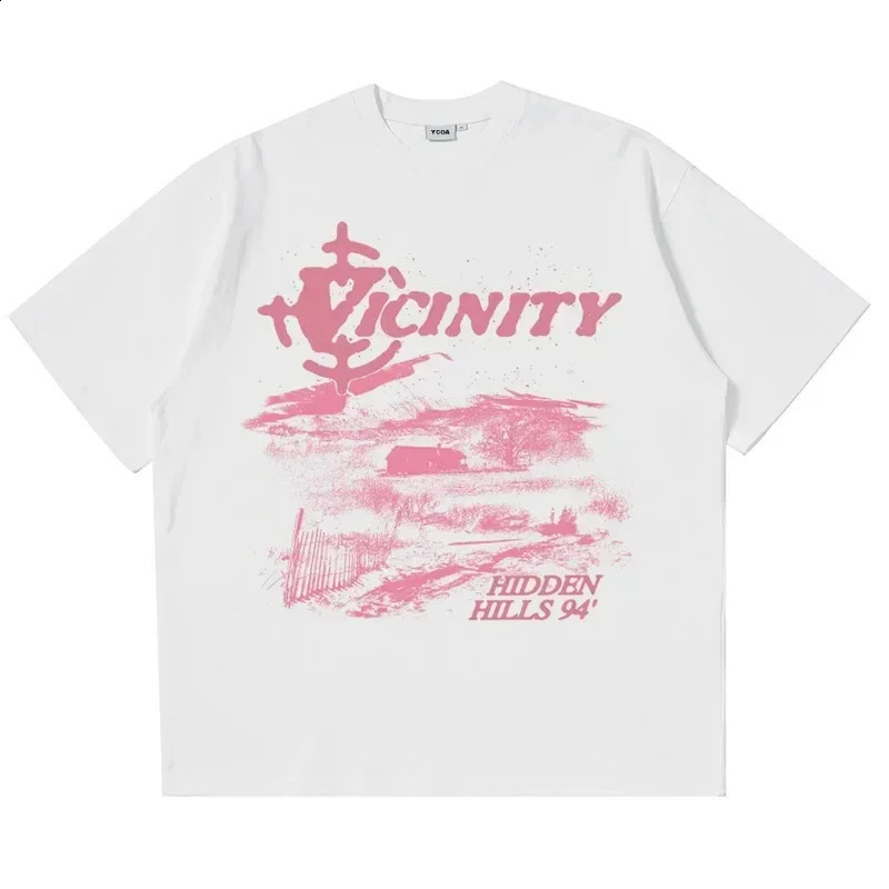 Vicinity Print Womens TShirts Oversized Korean Fashion Vintage Graphic Y2k Tops Short Sleeve Tees Harajuku Aesthetic Clothing 250311