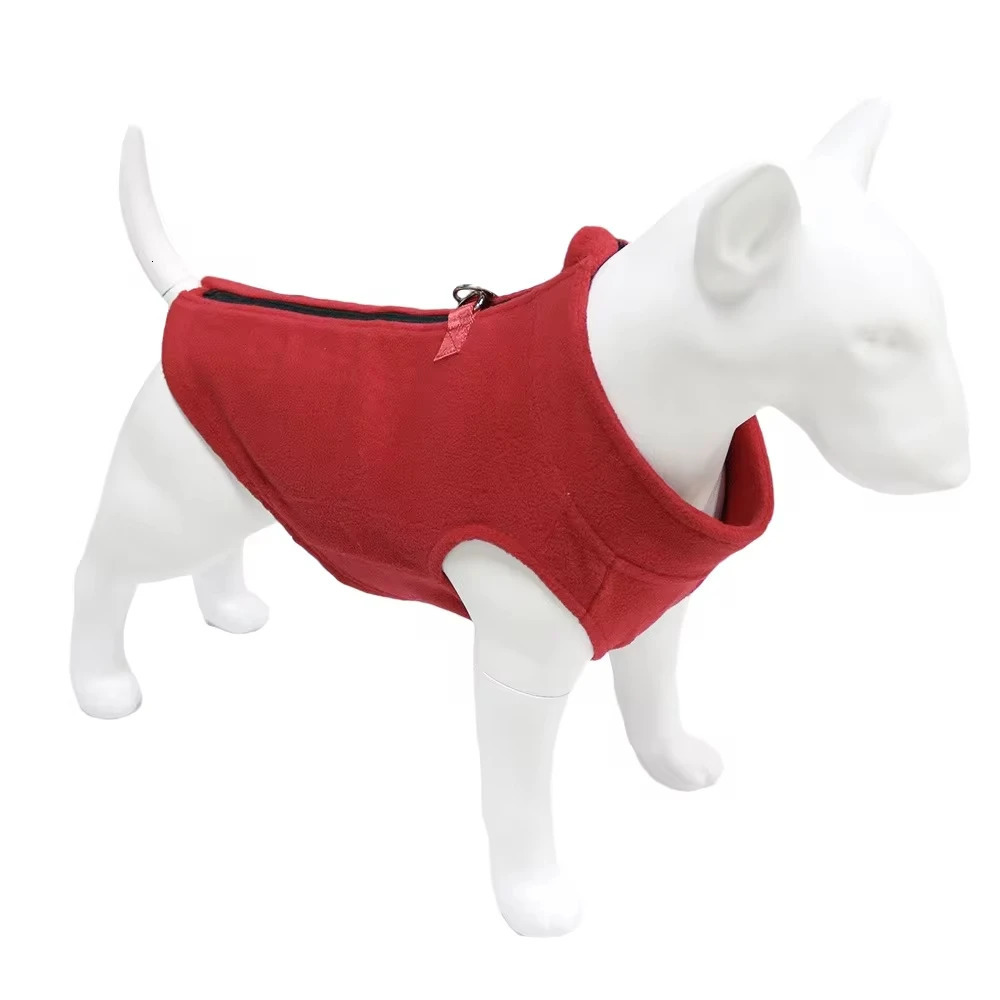 Universal small and mediumsized dog pet automatic winter fashionable warm breathable wool zipper hooded sweatshirt 250318