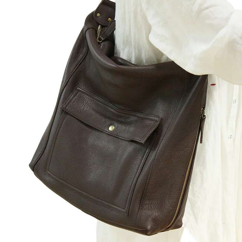 Women' Crossbody Large Bag Soft Genuine Leather Handbag Tote For Ladies Practical Casual Shopping Bags Commuter Messenger Purse
