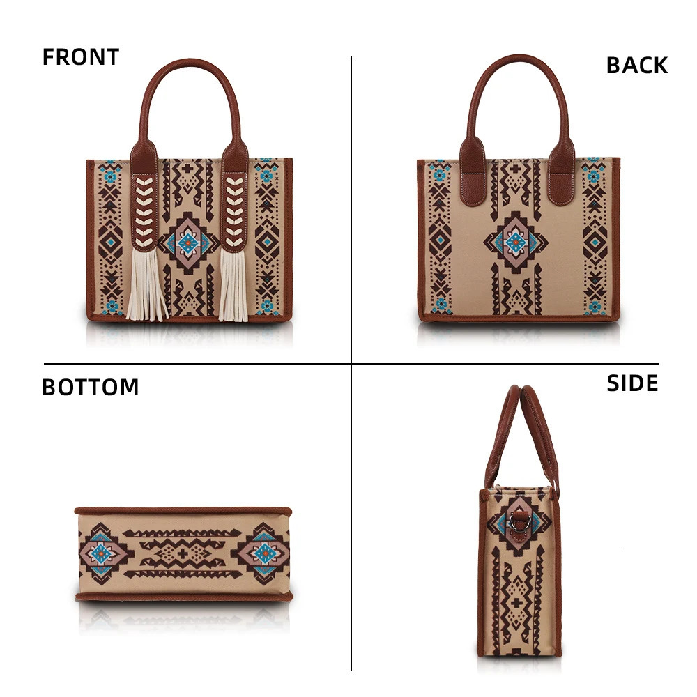 2pcs Bohe Bag For Women Travel Handbag Bohemian Tote Bag Vintage Purses And Handbags R250320