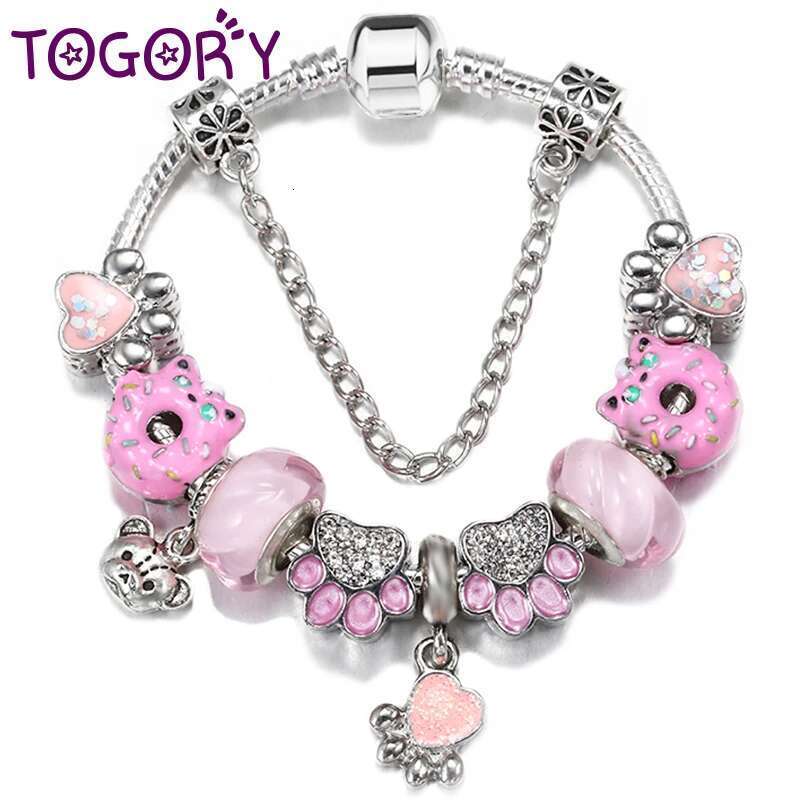 Silver Color High-Quality Crystal Dog Paw Charm Bracelet Fits Bracelets Bangles For Women Girlfriend Jewelry Gift Special Offer