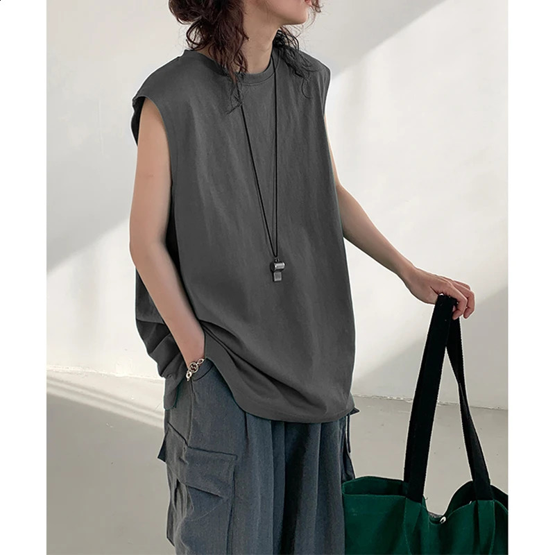 Summer Mens Fashion Casual Street Clothing Super Large Sleeveless T-shirt Youth Y2K Hip Hop Cotton Tank Top Sports Tank Top 250318