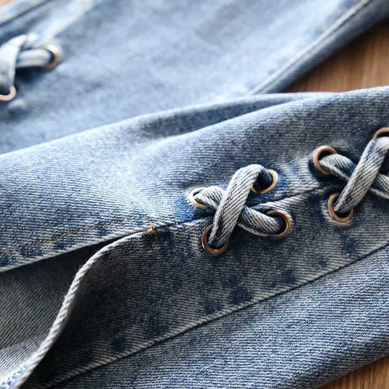 3-12Y Girls Jeans Spring/Summer 2024 New Korean Childrens Edition Western Flash Pants Girls Spring PantsT2502320