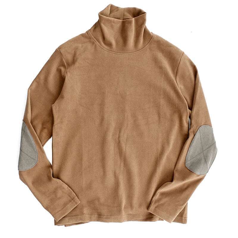 Autumn Imported Double-Sided Cashmere T-Shirt Men's Thickened Solid Color Turtleneck Long Sleeve Casual Couples Bottoming Tops
