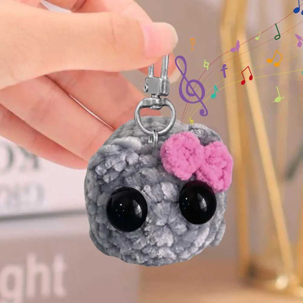 Sad hamster meme sound music plush toy cute hamster plush keychain shape soft toy stuffed animal doll keyring keychainXJ250319