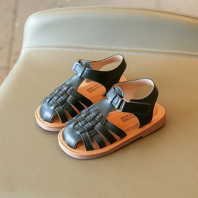 Girls sandals summer weaving boys beach childrens casual shoes 18 years old 250304