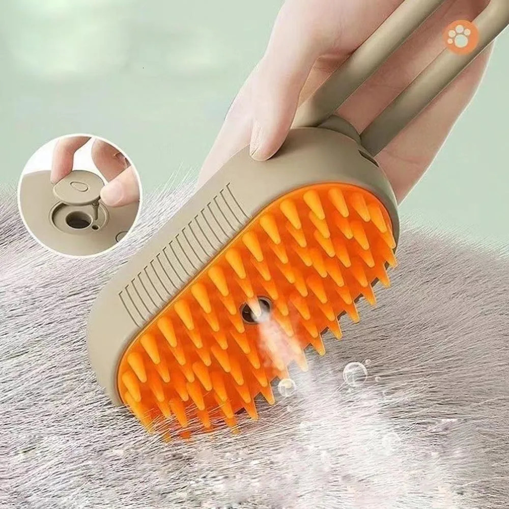 Cat steam brush dog 3 in 1 electric spray hair used for massage pet grooming comb removal 250318
