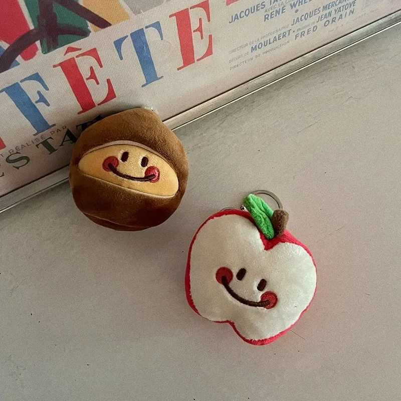 Mini Cartoon Chestnut Doll Plush Toy Keychain Girl Creative Cute Apple Couple Pendant Bookbag Backpack Pendant Ring Small GiftXJ250319
