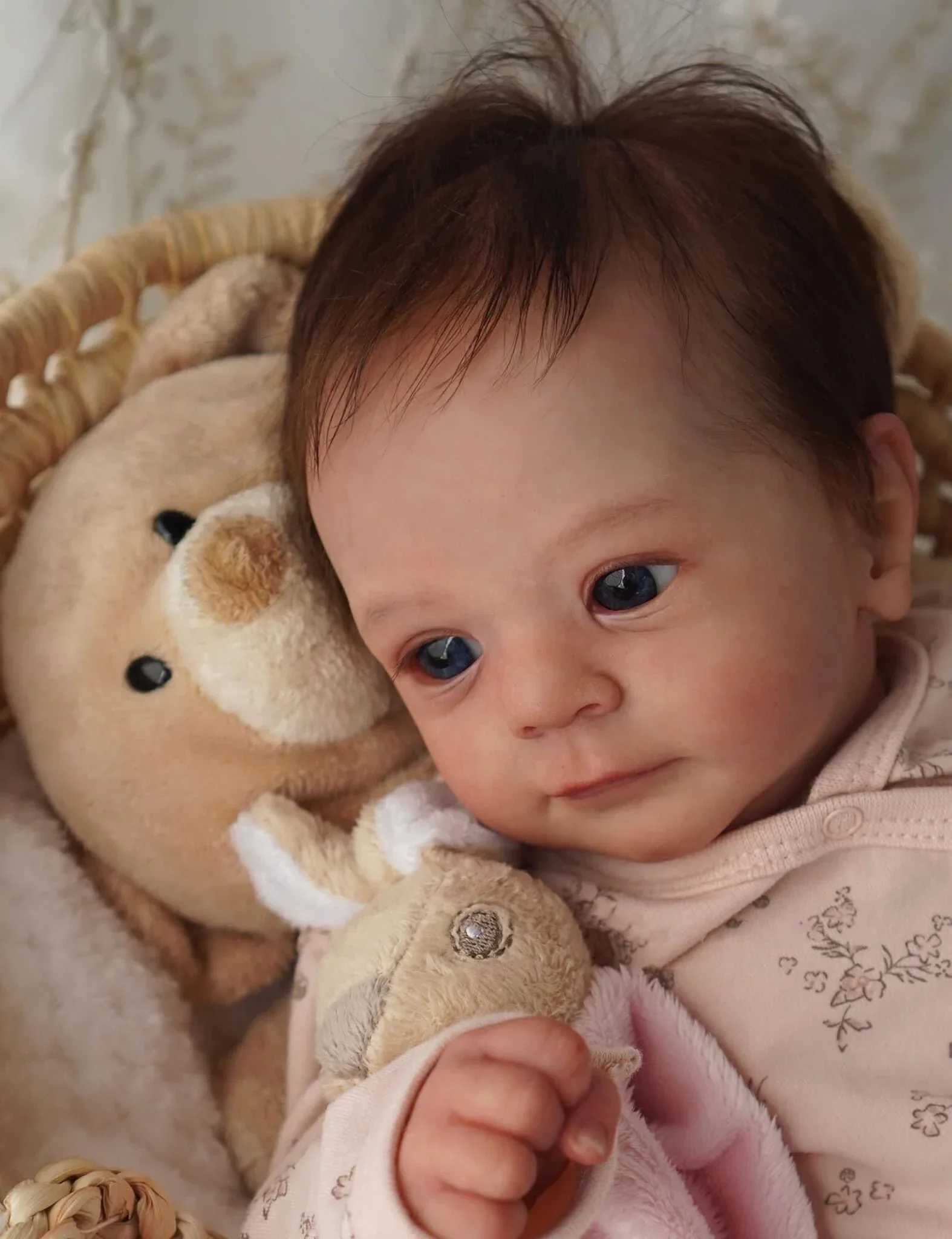 49CM Full Body Silicone Vinyl Newborn Baby Dolls Reborn Felicia Doll Hand Paint with Genesis High Quality 3D skin Tone W250320