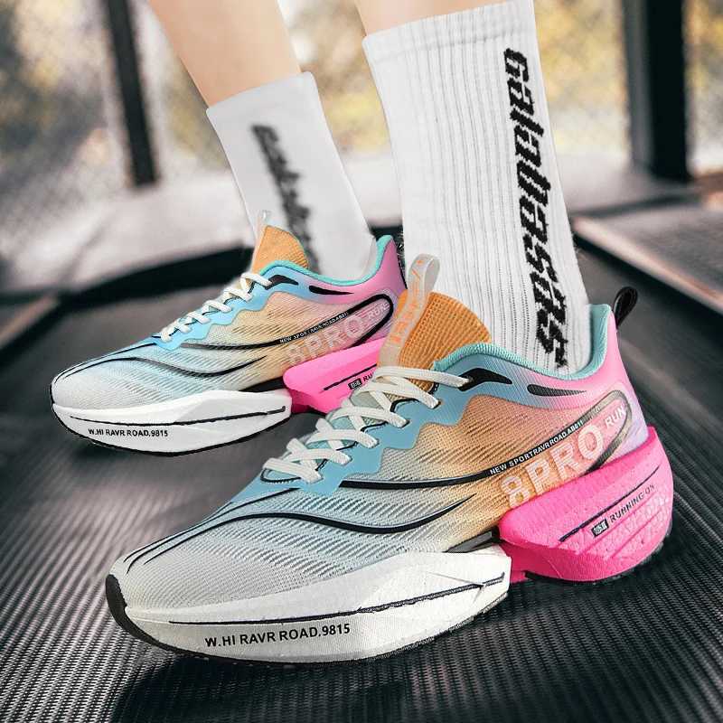 Marathon Carbon Plate Air Cushion Men Sports Running Shoes Breathable Lightweight Wens Cfy Casual Athletic Nonskid Sneakers Y250320