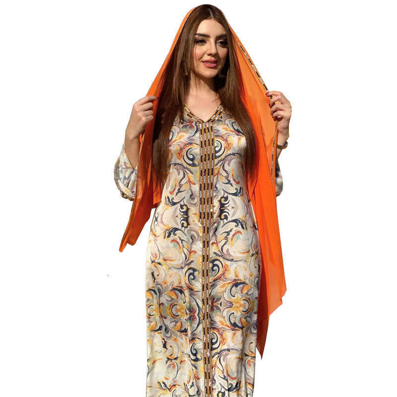 Ab105 Arab Robe Abaya Muslim Women's Dress