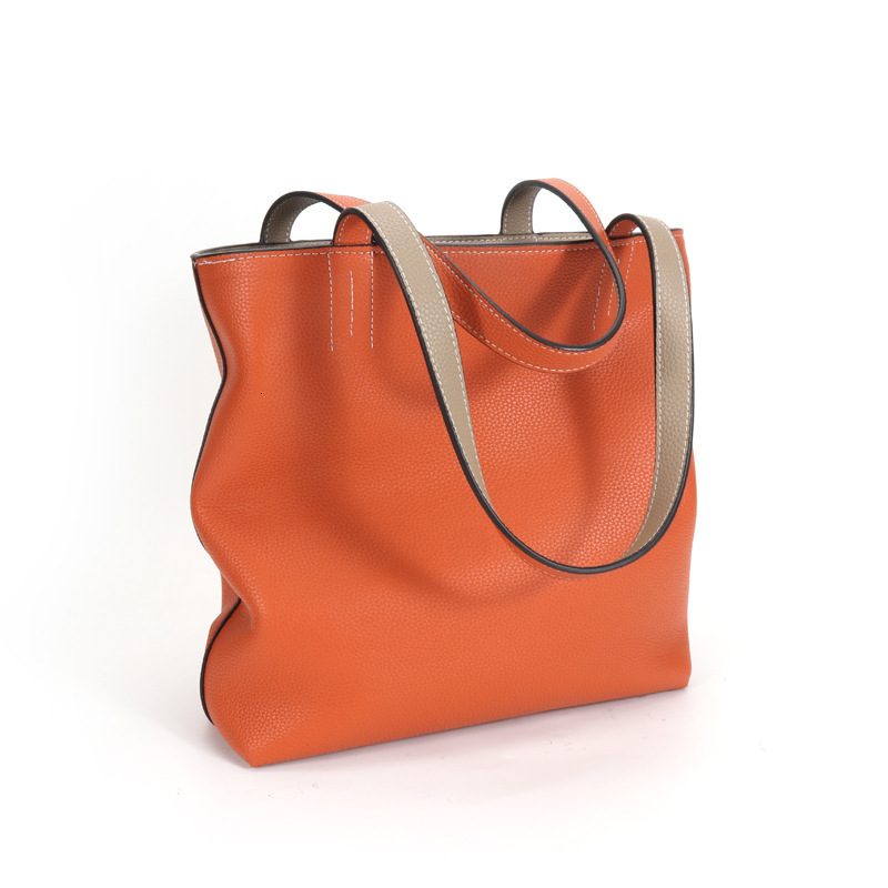 Tote Niche Design Commuting Leather Women S Simple Bucket Bag Large Capacity High End Single Shoulder Crossbody Handbag Shoulder Bags