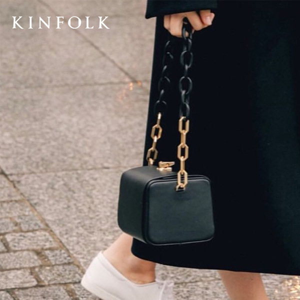 Women's New 2023 High Quality And Unique Brazilian Berry Purple Boston Box Small Square Single Shoulder Crossbody Bag