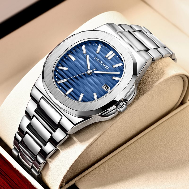 LIGE Luxury Watch Men Business Waterproof Male Clock Luminous Date Stainless Steel Square Quartz Men Watch reloj hombre