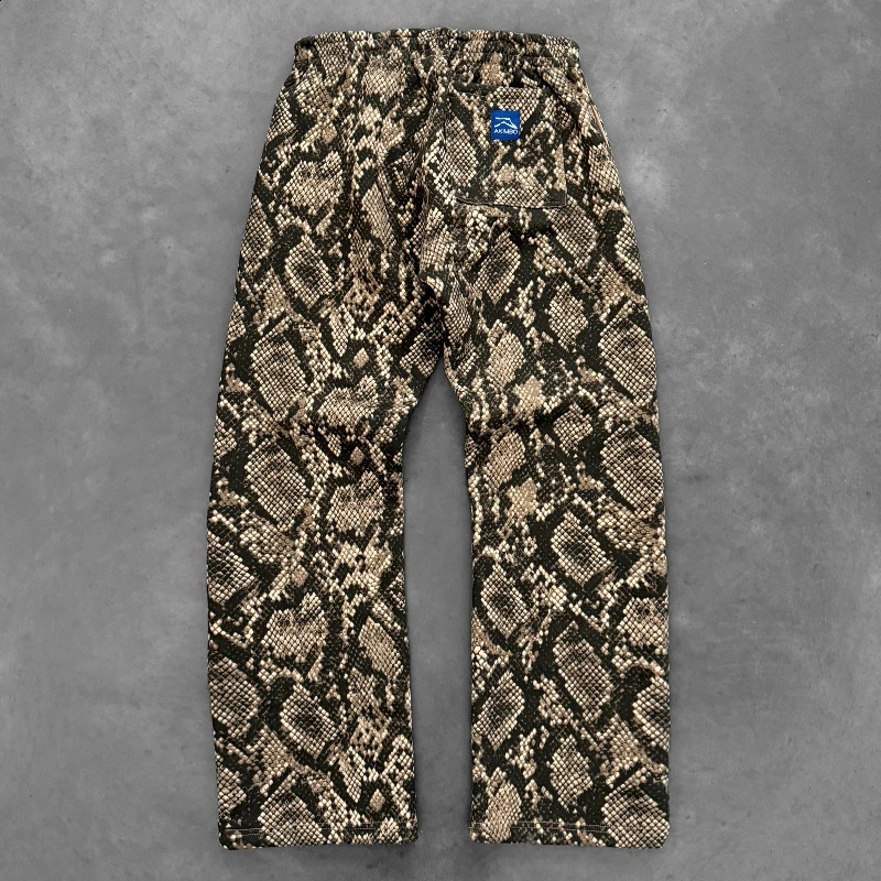 Y2K Trendy Camo Man Pants Gothic Retro Branch Camouflage Unisex Streetwear American Style High Street Loose Straight Sweatpants 250319