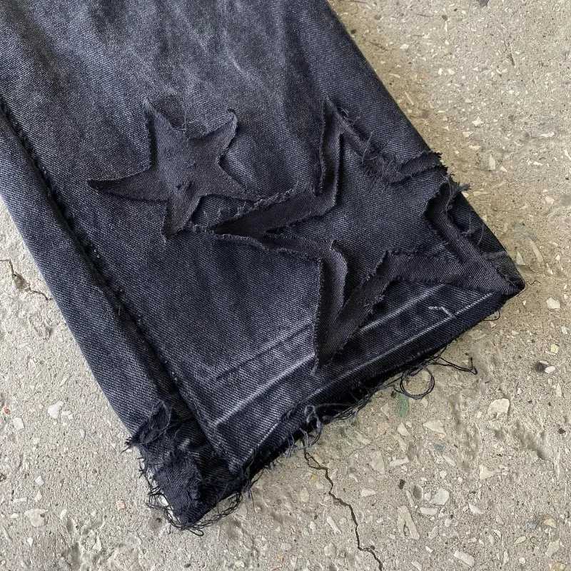 Gothic Baggy Jeans Y2K Style High Quality Retro Leisure Hip Hop Harajuku Street Clothing Mens Womens High Waist Trouser NewT250319