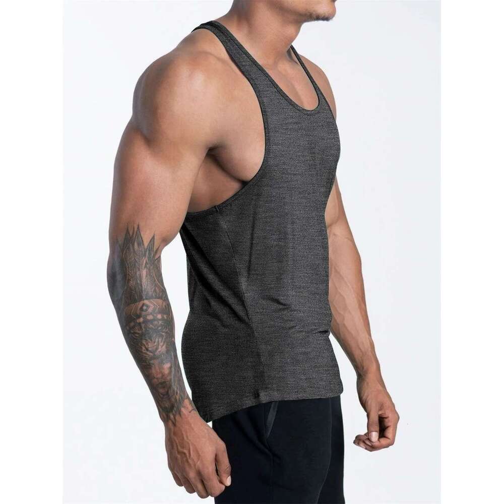Men's quick drying bodybuilding vest, sleeveless sports shirt, casual, slim fit, singles, vest, training suit