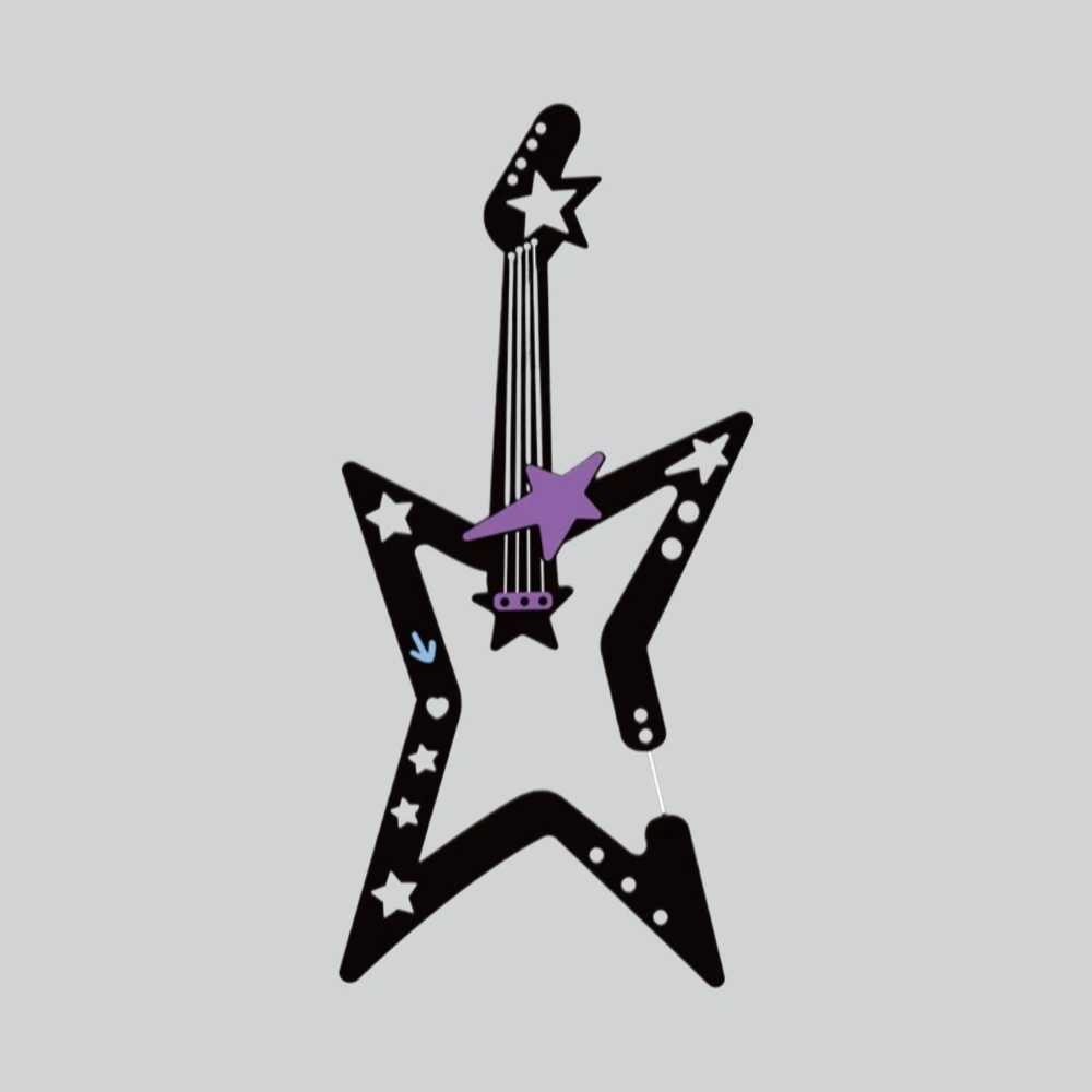 Kawaii black and white note illustration decoration keychain bag charm acrylic pendant backpack pendant decoration giftXJ250319